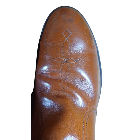 Vintage Hy-Test Tufgum Side-Zip Western Ankle Boots Brown Leather Men’s 10 XE - Picture 6 of 11